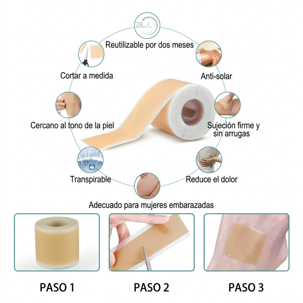 Kit Reparación de Cicatrices   Cinta Reductora + Crema Curativa